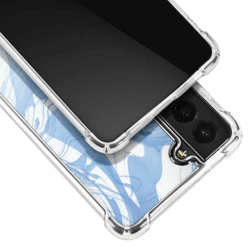 Blue Marbling Galaxy S21 FE Clear Case